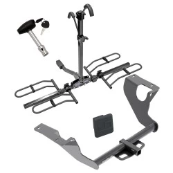 Trailer Tow Hitch For 15-21 Subaru WRX & WRX STI Platform Style 2 Bike Rack w/ Hitch Lock and Cover