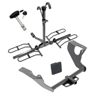 Trailer Tow Hitch For 15-21 Subaru WRX & WRX STI Platform Style 2 Bike Rack w/ Hitch Lock and Cover