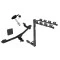 Trailer Tow Hitch w/ 4 Bike Rack For 14-18 FIAT 500L tilt away adult or child arms fold down carrier w/ Lock and Cover