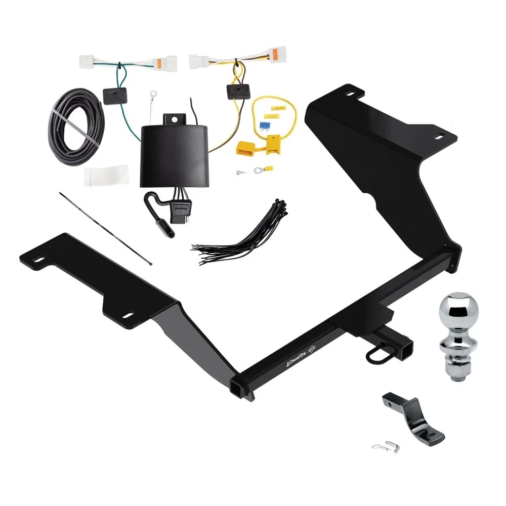 Trailer Tow Hitch For 20-23 Hyundai Sonata Complete Package w/ Wiring Draw Bar and 1-7/8" Ball