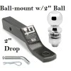 Class 3 Ball-mount Combo w/ 2" Drop and 2" Trailer Hitch Ball fits 2" Receiver
