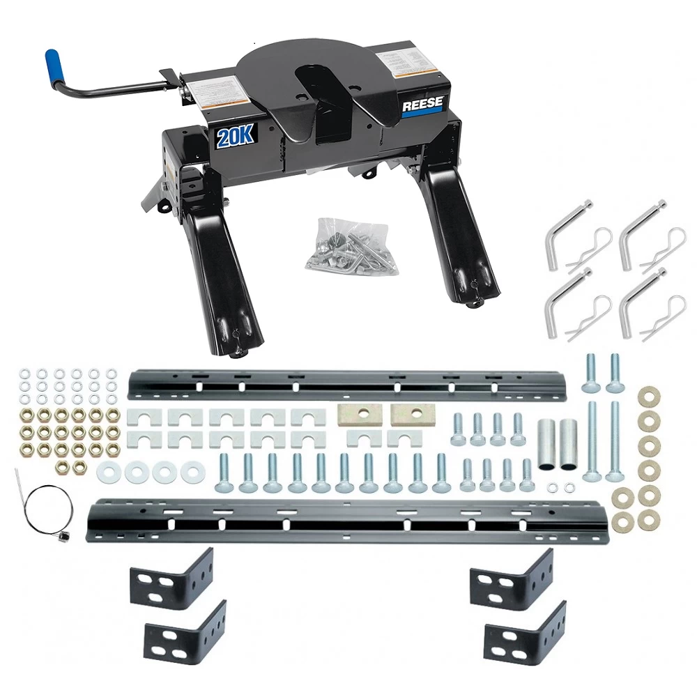 Select Chevy GMC Ford Dodge Ram Trucks Pro Series 20K Fifth Wheel Hitch w/ Base Rail Kit 25K Plate Brackets Rails Hardware