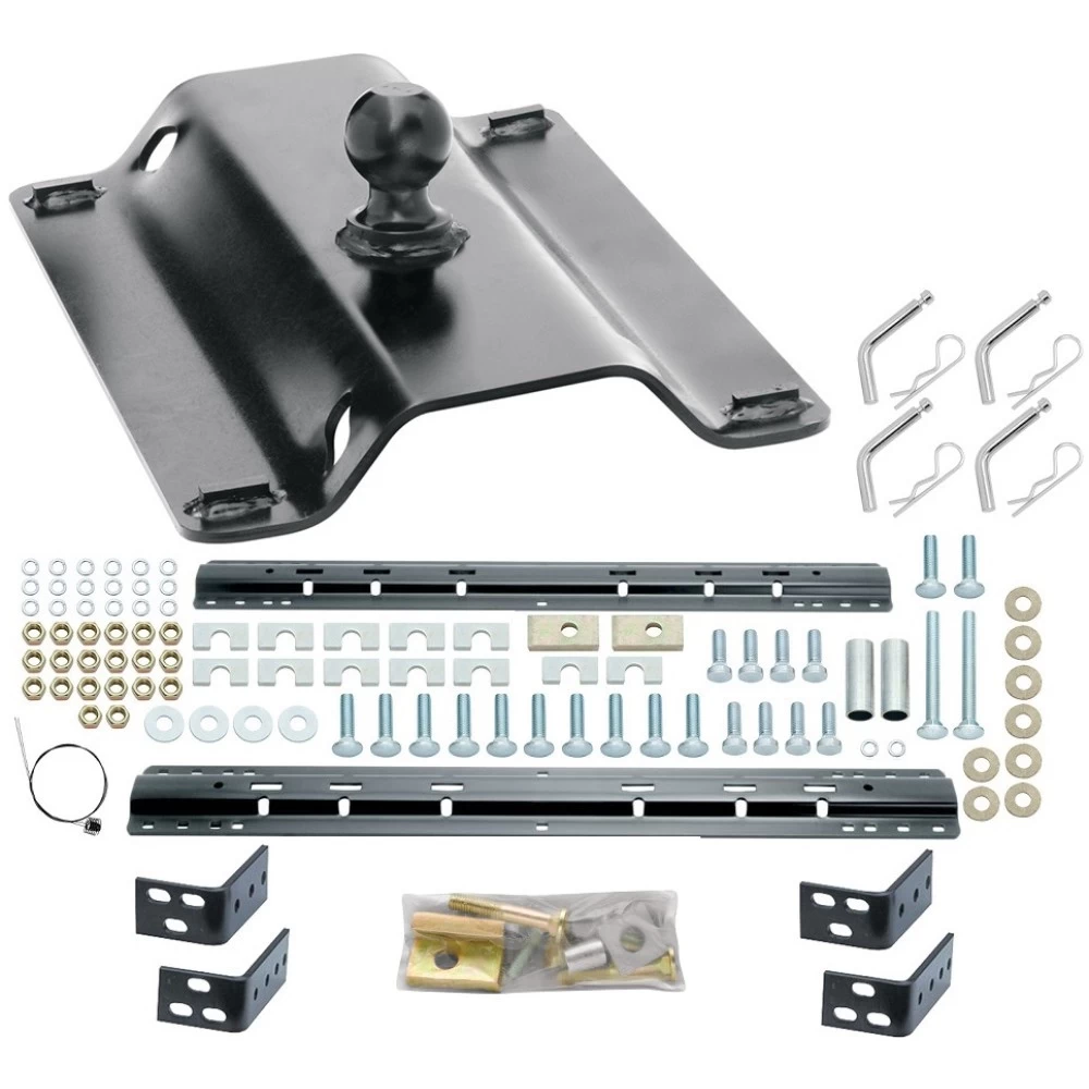 Reese 25K Gooseneck Trailer Hitch w/ Rails For 2007-2021 Toyota Tundra Base Rail Kit Brackets and Hardware Heavy Duty