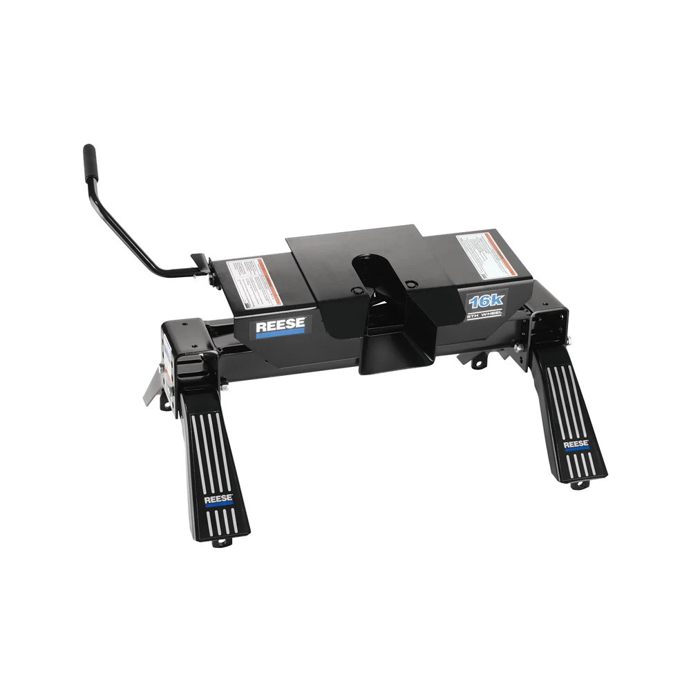 Reese Quick Install Rail Kit and 16K Dual Jaw 5th Wheel Hitch For 2011-2019 Chevy Silverado GMC Sierra 2500 HD 3500 HD Custom Fit No Drill Base Rails For 5th Wheel and Trailer Fifth