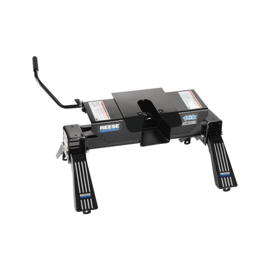 Reese Quick Install Rail Kit and 16K Dual Jaw 5th Wheel Hitch For 2011-2019 Chevy Silverado GMC Sierra 2500 HD 3500 HD Custom Fit No Drill Base Rails For 5th Wheel and Trailer Fifth