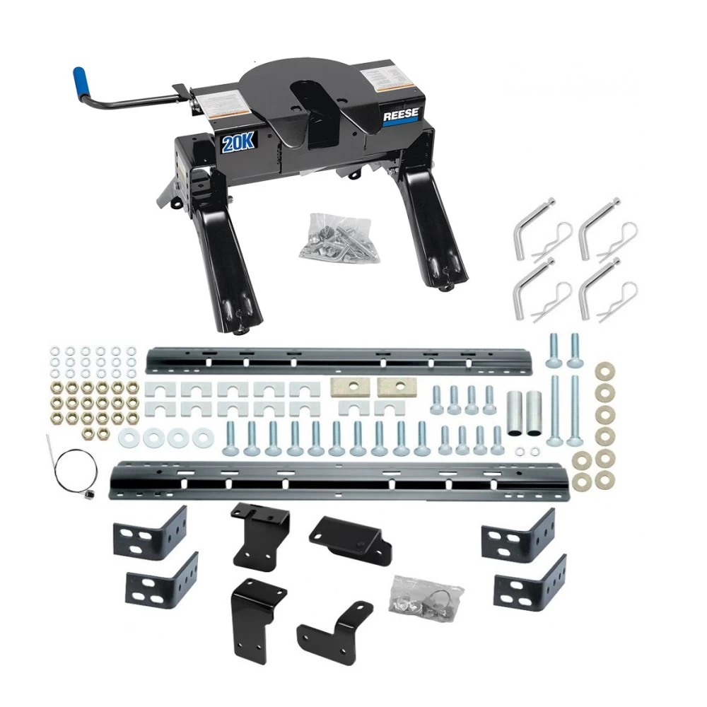 Reese 20K Fifth Wheel Trailer Hitch W/ Rails For 2004-2015 Nissan Titan Base Rail Kit 5th Wheel Brackets Hardware Reese 20K Fifth Wheel Trailer Hitch W/ Rails For 2004-2015 Nissan Titan Base Rail Kit 5th Wheel Brackets Hardware