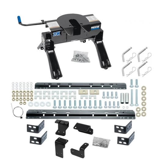 Reese 20K Fifth Wheel Trailer Hitch W/ Rails For 2004-2015 Nissan Titan Base Rail Kit 5th Wheel Brackets Hardware Reese 20K Fifth Wheel Trailer Hitch W/ Rails For 2004-2015 Nissan Titan Base Rail Kit 5th Wheel Brackets Hardware