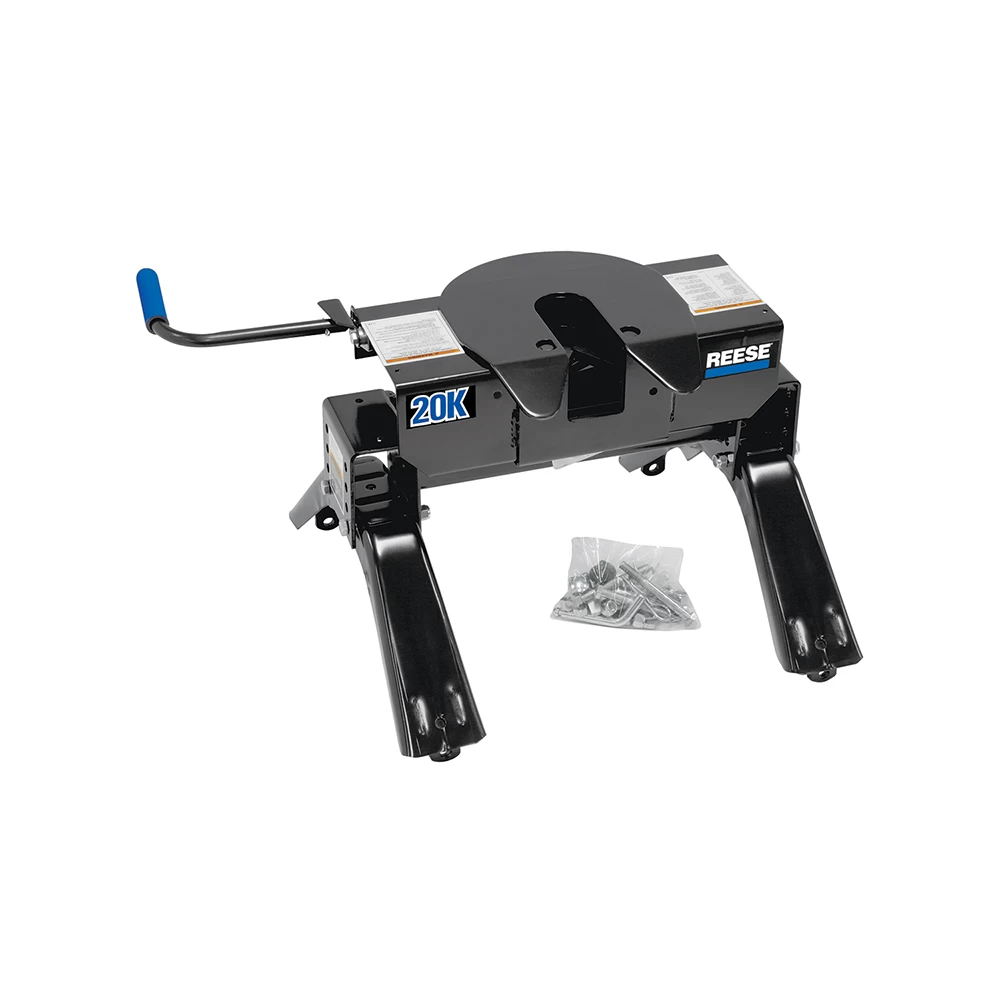 Reese Outboard Quick Install Rail Kit and 20K 5th Wheel Hitch For 99-10 Ford F250 F350 F450 Custom Fit No Drill Base Rails For 5th Wheel and Trailer Fifth