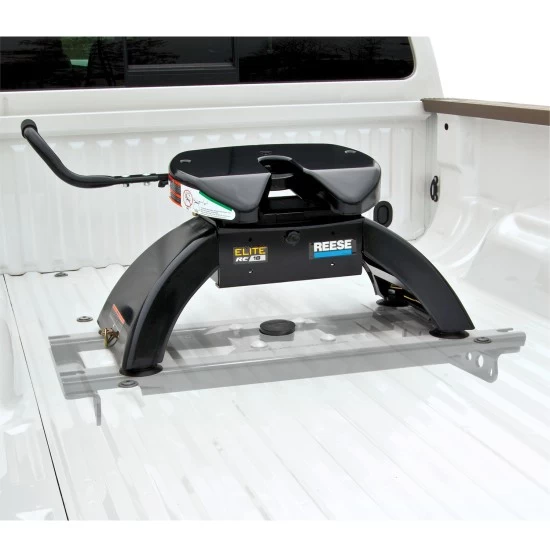 Reese Elite Rails 18K 5th Wheel Hitch for 99-10 Chevy Silverado GMC Sierra with 7-Way Wiring Installation Kit Under-Bed Fifth Wheel Trailer Hitch