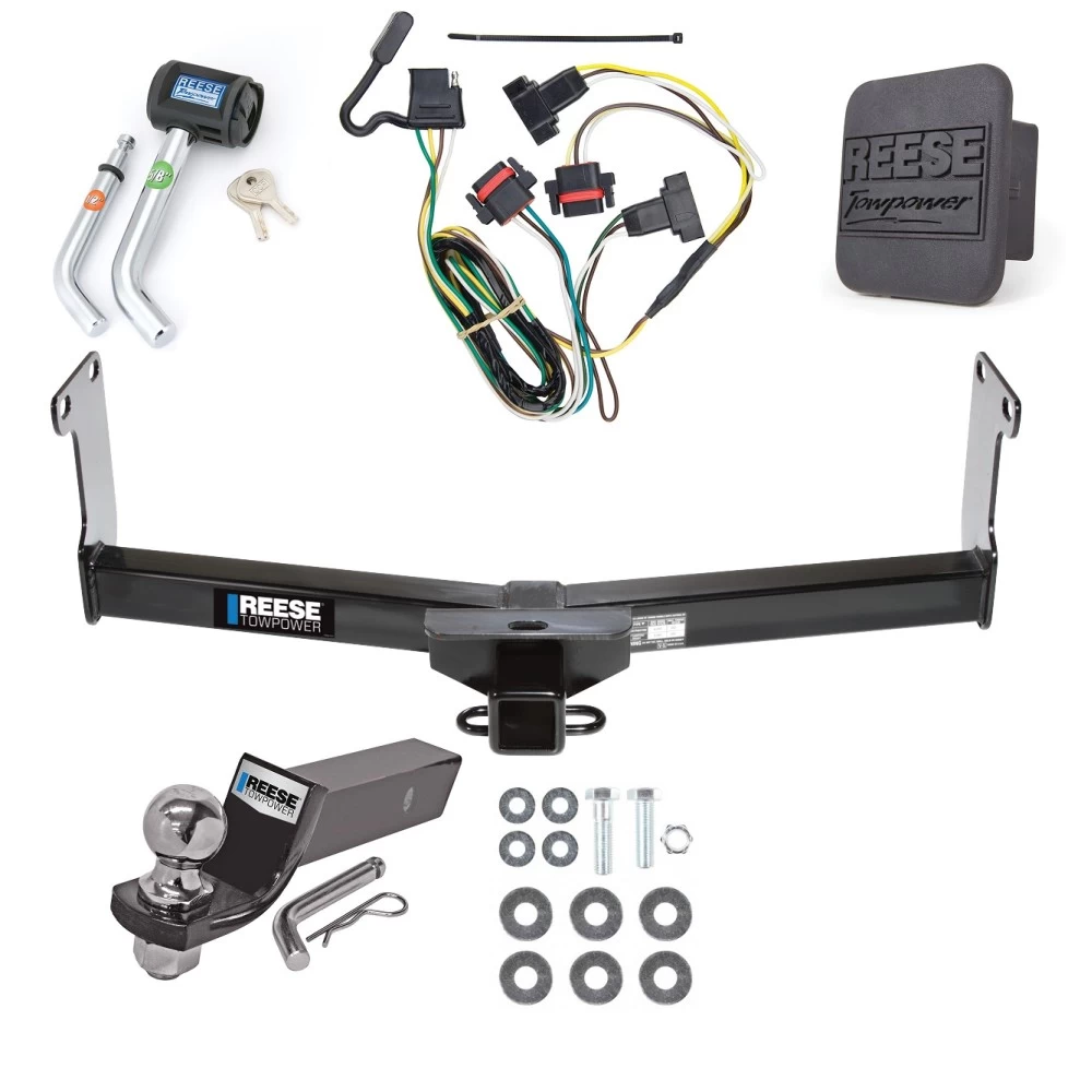 Reese Trailer Tow Hitch For 05-11 Dodge Dakota RAM Mitsubishi Raider Deluxe Package Wiring 2" Ball and Lock