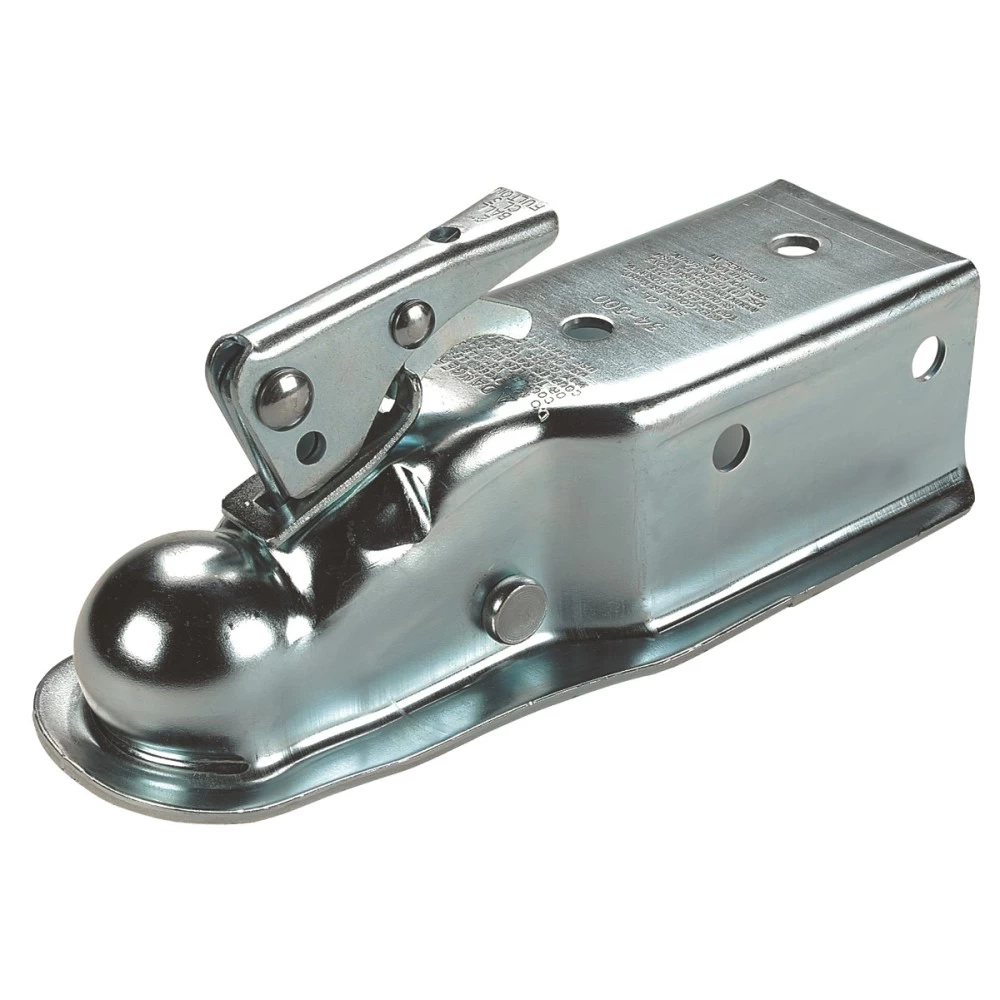 Fulton Fas-Lok Trailer Coupler 3" Channel Tongue 2" Ball 5,000 lbs. Trigger Latch Zinc