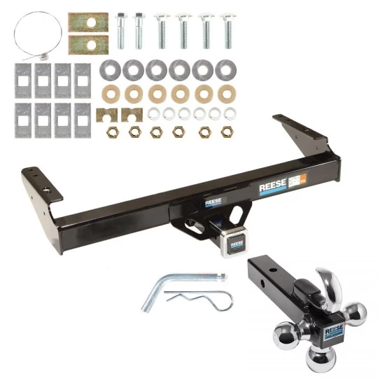 Reese Trailer Tow Hitch Receiver For 71-93 Dodge D/W Series 75-96 Ford F-150 250 1997 F-250 350 HD w/Tri-Ball Triple Ball 1-7/8" 2" 2-5/16"