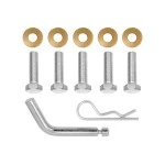 Trailer Tow Hitch For 08-20 Nissan Rogue Class 2 Complete Package w/ Wiring Draw Bar Kit and 2" Ball