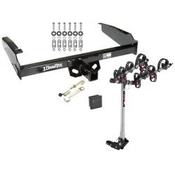 Trailer Tow Hitch For 80-97 Ford F-150 F-250 F-350 80-83 F-100 1997 Heavy Duty 4 Bike Rack w/ Hitch Lock and Cover