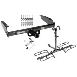 Trailer Tow Hitch For 80-97 Ford F-150 F-250 F-350 80-83 F-100 1997 Heavy Duty Platform Style 2 Bike Rack w/ Anti Rattle Hitch Lock