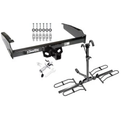 Trailer Tow Hitch For 80-97 Ford F-150 F-250 F-350 80-83 F-100 1997 Heavy Duty Platform Style 2 Bike Rack w/ Anti Rattle Hitch Lock