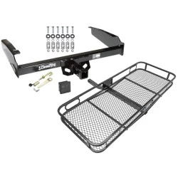 Trailer Tow Hitch For 80-97 Ford F-150 F-250 F-350 80-83 F-100 1997 Heavy Duty Basket Cargo Carrier Platform Hitch Lock and Cover