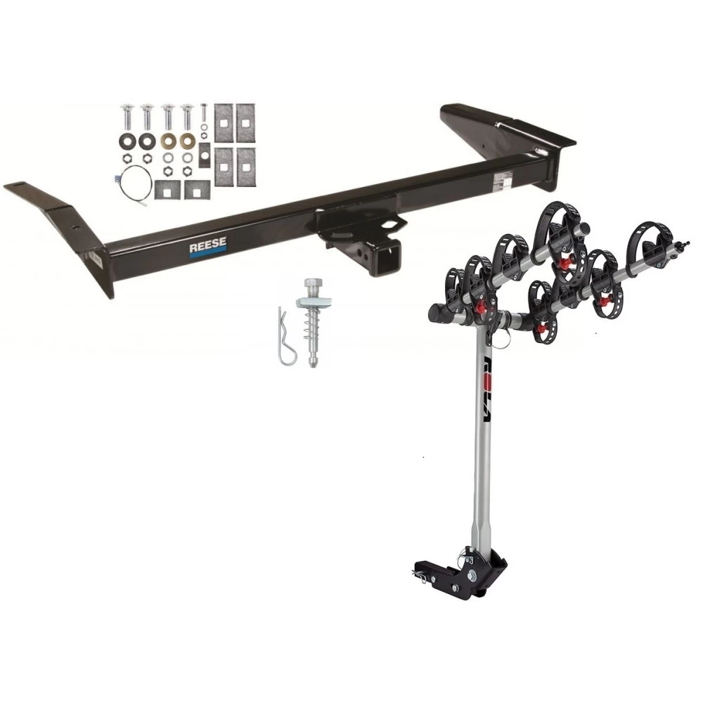 Trailer Tow Hitch For 79-11 Ford Crown Victoria Lincoln Town Car Marquis w/ 4 Bike Carrier Rack