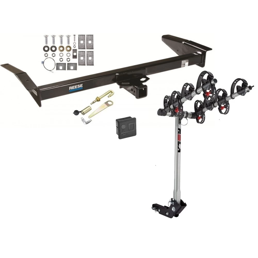 Trailer Tow Hitch For 79-11 Ford Crown Victoria Lincoln Town Car Marquis 4 Bike Rack w/ Hitch Lock and Cover