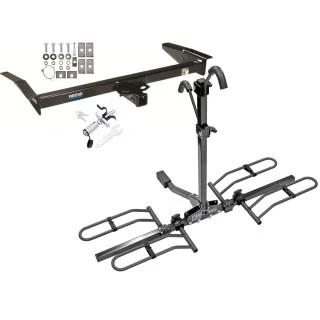 Trailer Tow Hitch For 79-11 Ford Crown Victoria Lincoln Town Car Marquis Platform Style 2 Bike Rack w/ Anti Rattle Hitch Lock