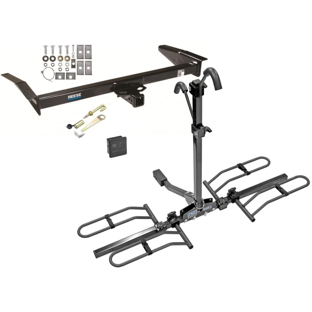 Trailer Tow Hitch For 79-11 Ford Crown Victoria Lincoln Town Car Marquis Platform Style 2 Bike Rack Hitch Lock and Cover