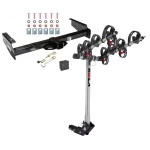 Trailer Tow Hitch For 92-00 Chevy GMC Suburban C/K 1500 2500 Yukon Denali Escalade Tahoe Blazer 4 Bike Rack w/ Hitch Lock and Cover