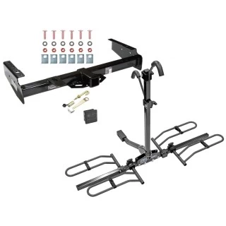 Trailer Tow Hitch For 92-00 Chevy GMC Suburban C/K 1500 2500 Yukon Denali Escalade Tahoe Blazer Platform Style 2 Bike Rack Hitch Lock and Cover