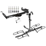 Trailer Tow Hitch For 96-23 Chevy Express GMC Savana Van Platform Style 2 Bike Rack w/ Anti Rattle Hitch Lock Trailer Tow Hitch For 96-23 Chevy Express GMC Savana Van Platform Style 2 Bike Rack w/ Anti Rattle Hitch Lock