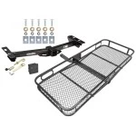 Trailer Tow Hitch For 88-00 Chevy GMC C/K Pickup Roll Pan Bumper Basket Cargo Carrier Platform Hitch Lock and Cover