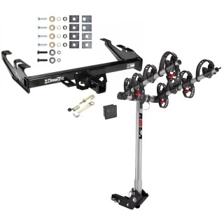 Trailer Tow Hitch For 88-00 Chevy GMC C/K 1500 2500 3500 4 Bike Rack w/ Hitch Lock and Cover