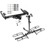 Trailer Tow Hitch For 88-00 Chevy GMC C/K Pickup Standard or Step Bumper Platform Style 2 Bike Rack w/ Anti Rattle Hitch Lock