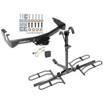 Trailer Tow Hitch For 94-03 Dodge Van w/ Standard Bumper Platform Style 2 Bike Rack Hitch Lock and Cover
