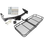 Trailer Tow Hitch For 94-03 Dodge Van w/ Standard Bumper Basket Cargo Carrier Platform Hitch Lock and Cover