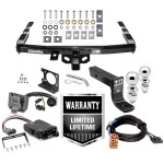 Trailer Hitch Brake Control For 99-06 Chevy Silverado GMC Sierra 1500 HD 99-04 2500 LD (07-07 Classic) Standard or Step Bumper w/ Plug Play Wiring 2" and 2- 5/16" Ball 4" Drop Mount 7-Way Pin Blade RV Controller Class 4