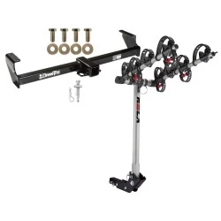 Trailer Tow Hitch For 99-04 Chevy Tracker Suzuki Vitara 99-05 Grand Vitara 02-06 XL-7 w/ 4 Bike Carrier Rack