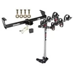 Trailer Tow Hitch For 99-04 Chevy Tracker Suzuki Vitara 99-05 Grand Vitara 02-06 XL-7 4 Bike Rack w/ Hitch Lock and Cover