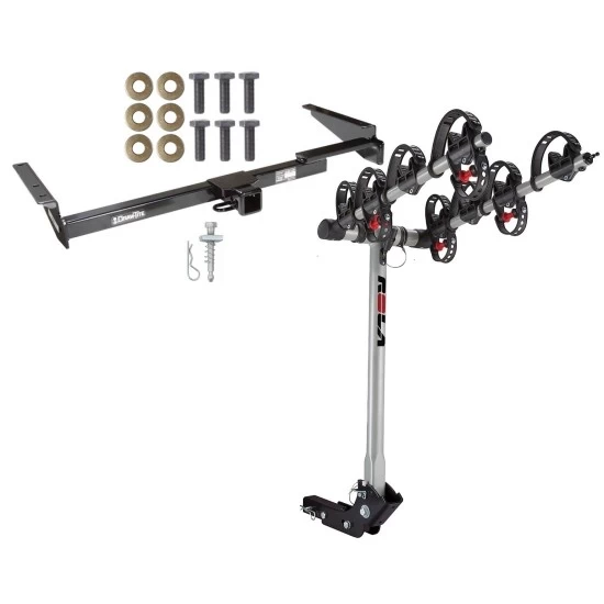Trailer Tow Hitch For 99-03 Lexus RX300 01-03 Toyota Highlander w/ 4 Bike Carrier Rack