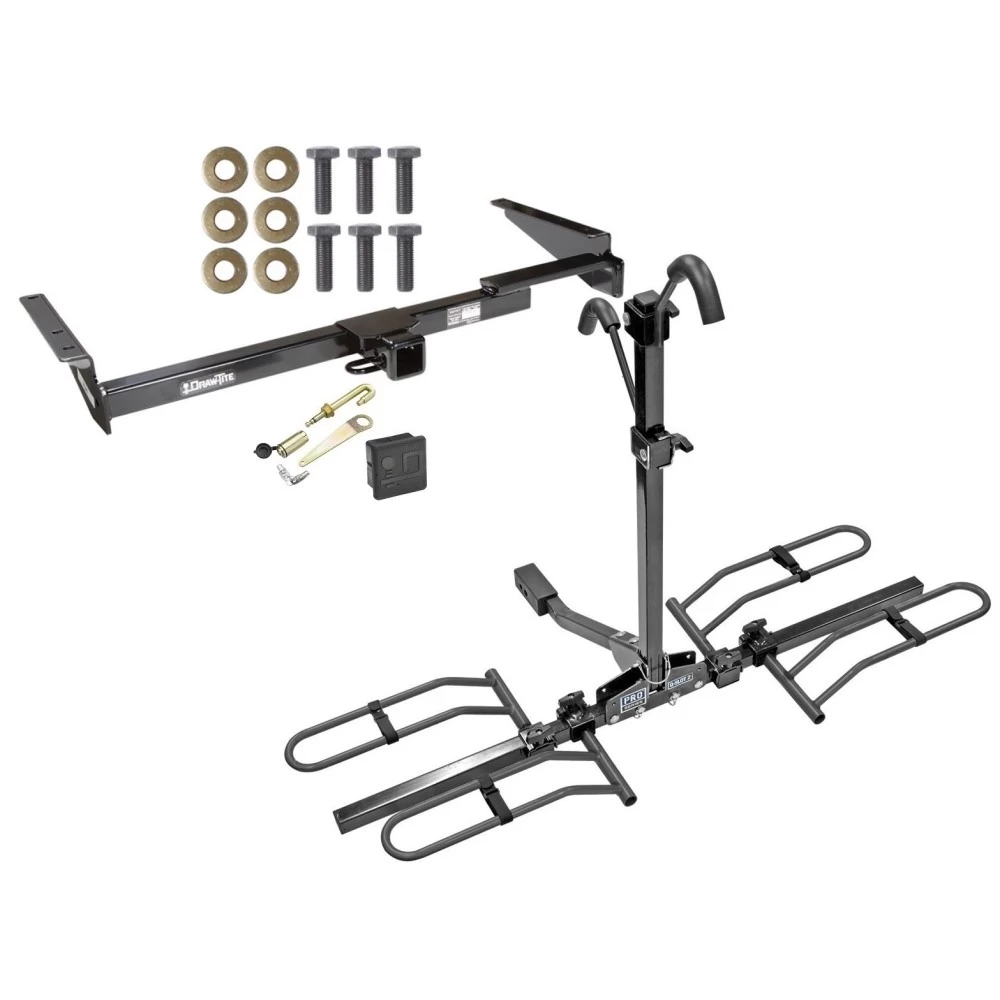 Trailer Tow Hitch For 99-03 Lexus RX300 01-03 Toyota Highlander Platform Style 2 Bike Rack Hitch Lock and Cover