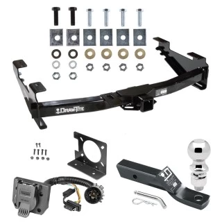 Custom Fit Trailer Hitch Wiring Harness (Plug & Play) 2" Drop Ball-Mount w/ Pin/Clip 2-5/16" Chrome Ball Installation Hardware Installation Instructions 41544 74682 23 63847 Draw-Tite Trailer Hitch Package Wiring 01-07 Chevy Silverado GMC Si Trailer Hitch Package w/ Wiring For 01-07 Chevy Silverado GMC Sierra 2500 3500 w/ 2-5/16" Ball 2" Drop Mount 7-Way Pin Blade RV Class 4
