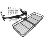 Trailer Tow Hitch For 01-10 Chevy Silverado GMC Sierra 2500 3500 HD 2007 Classic, 6-1/2 & 8 Ft Bed Basket Cargo Carrier Platform w/ Hitch Pin