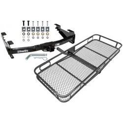 Trailer Tow Hitch For 01-10 Chevy Silverado GMC Sierra 2500 3500 HD 2007 Classic, 6-1/2 & 8 Ft Bed Basket Cargo Carrier Platform w/ Hitch Pin