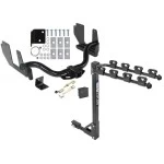Trailer Tow Hitch w/ 4 Bike Rack For 04-05 Ford F-150 2006 Lincoln Mark LT tilt away adult or child arms fold down carrier w/ Lock and Cover