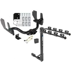Trailer Tow Hitch w/ 4 Bike Rack For 04-05 Ford F-150 2006 Lincoln Mark LT tilt away adult or child arms fold down carrier w/ Lock and Cover