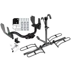 Trailer Tow Hitch For 04-05 Ford F-150 2006 Lincoln Mark LT Platform Style 2 Bike Rack w/ Anti Rattle Hitch Lock