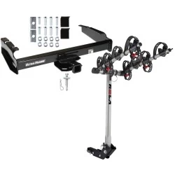 Trailer Tow Hitch For 80-97 Ford F-150 F-250 F-350 80-83 F-100 1997 Heavy Duty w/ 4 Bike Carrier Rack