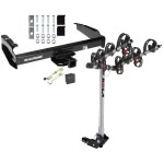 Trailer Tow Hitch For 80-97 Ford F-150 F-250 F-350 80-83 F-100 1997 Heavy Duty w/ 4 Bike Carrier Rack