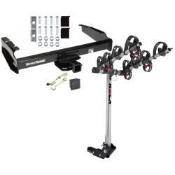 Trailer Tow Hitch For 80-97 Ford F-150 F-250 F-350 80-83 F-100 1997 Heavy Duty w/ 4 Bike Carrier Rack