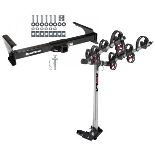 Trailer Tow Hitch For 92-14 Ford Econoline Van Except Shuttle Bus w/ 4 Bike Carrier Rack
