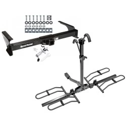 Trailer Tow Hitch For 92-14 Ford Econoline Van Except Shuttle Bus Platform Style 2 Bike Rack w/ Anti Rattle Hitch Lock