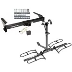 Trailer Tow Hitch For 92-14 Ford Econoline Van Except Shuttle Bus Platform Style 2 Bike Rack Hitch Lock and Cover